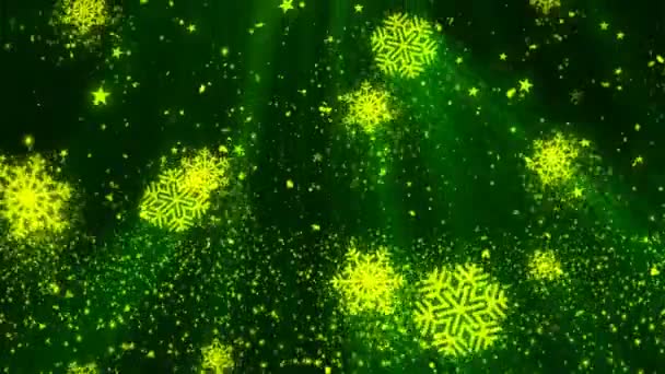 Kerst sneeuwvlokken Glitters 1 loop bare achtergrond — Stockvideo