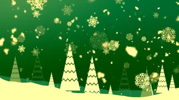 Flocos de neve de Natal 2 Fundo Loopable — Vídeo de Stock