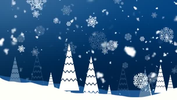 Copos de nieve de Navidad 1 Fondo Loopable — Vídeos de Stock