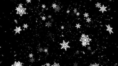 Kış Karı ve Kar Taneleri 2 Döngülü Arkaplan