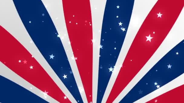 USA Patriotic Stars and Stripes 1 Loopable Background Stock Footage