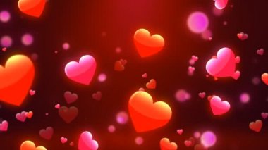 Lovely Hearts 1 Döngülü Arka Plan