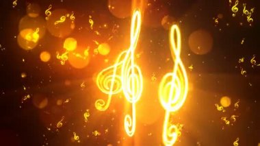 Müzik Notaları 1 Döngüye Tabi Arka Plan.