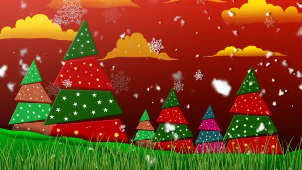 Retro Navidad 1 Fondo Loopable — Vídeo de stock