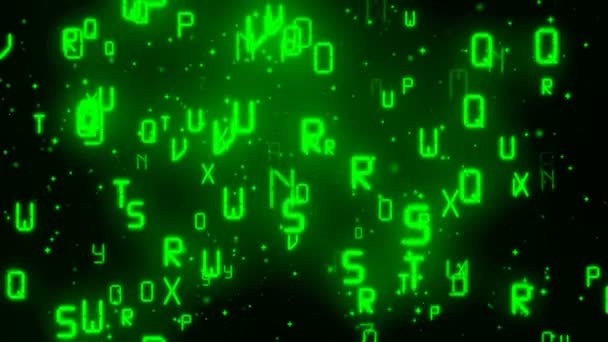 Alphabets numériques matriciels 1 fond boucle — Video