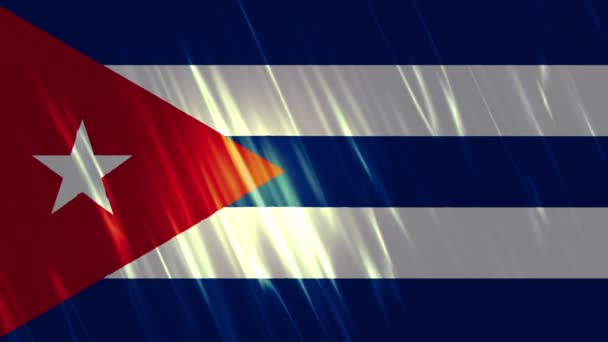 Cuba vlag loopbare achtergrond — Stockvideo