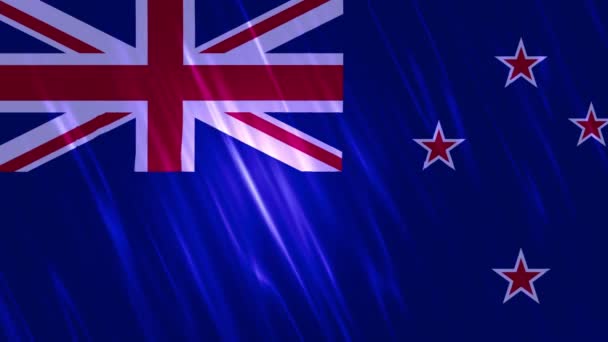 Neuseeland Flagge loopable Hintergrund — Stockvideo