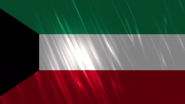科威特国旗 Loopable 背景 — 图库视频影像