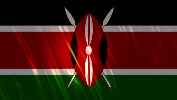 Kenya Flag Loopable Background — Stock Video