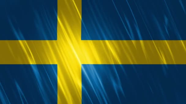 Sweden Flag Loopable Background — Stock Video