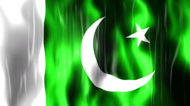 Pakistán Bandera Animación — Vídeos de Stock