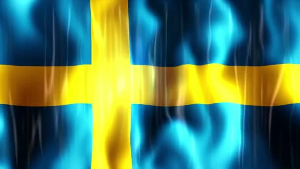 Sweden Flag Animation — Stock Video