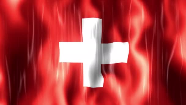 スイス国旗アニメーション — ストック動画