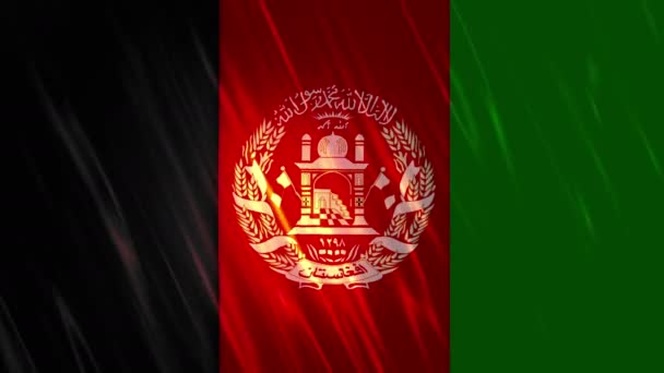 Afghanistan vlag loop bare achtergrond — Stockvideo