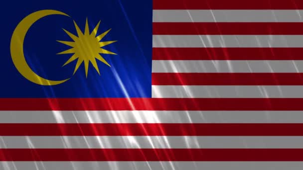 Malaysia Flagge loopable Hintergrund — Stockvideo