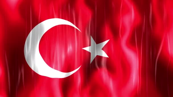 Animación Bandera de Turquía — Vídeos de Stock