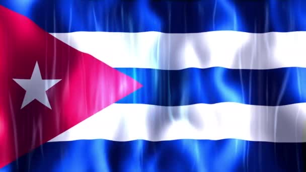 Bandeira de Cuba Animação — Vídeo de Stock