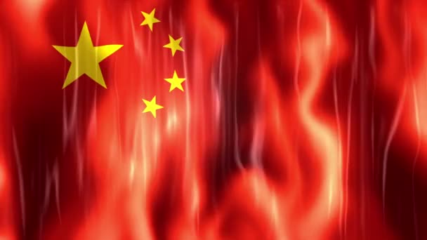 Kina flagga animation — Stockvideo