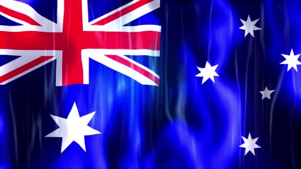 Australische Flagge — Stockvideo