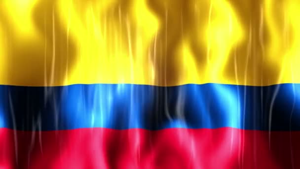 哥伦比亚国旗动画 — 图库视频影像
