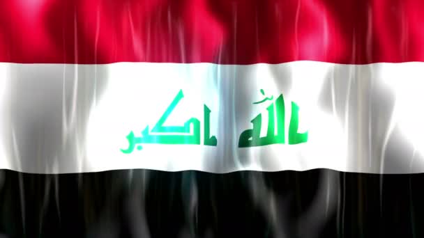 Irak vlag animatie — Stockvideo