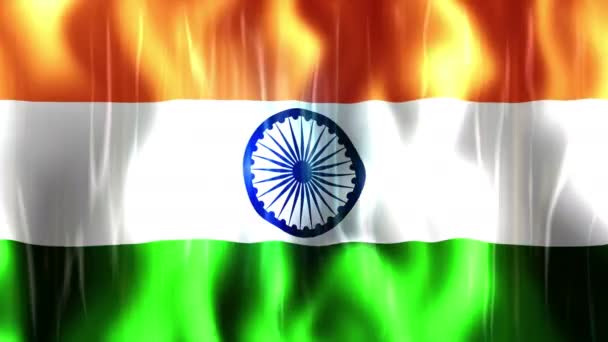 India Flag Animation — Stock Video
