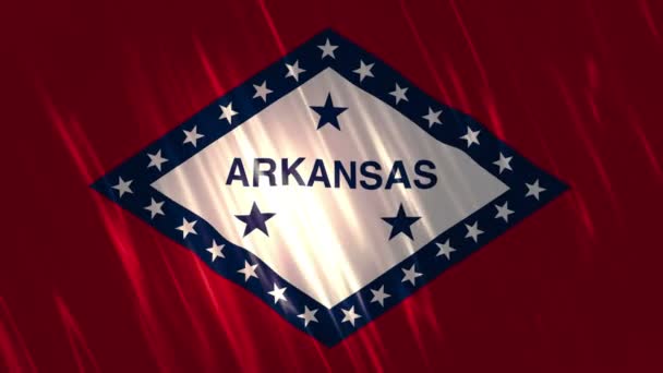 Bandeira Loopable do estado de Arkansas — Vídeo de Stock