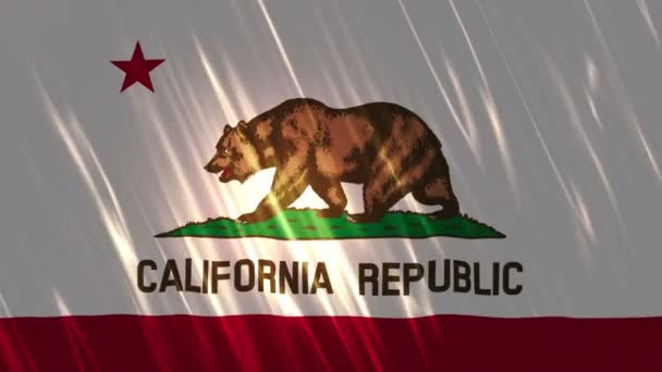 California State Loopbare vlag — Stockvideo