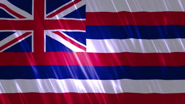 Bandiera pieghevole dello Stato delle Hawaii — Video Stock