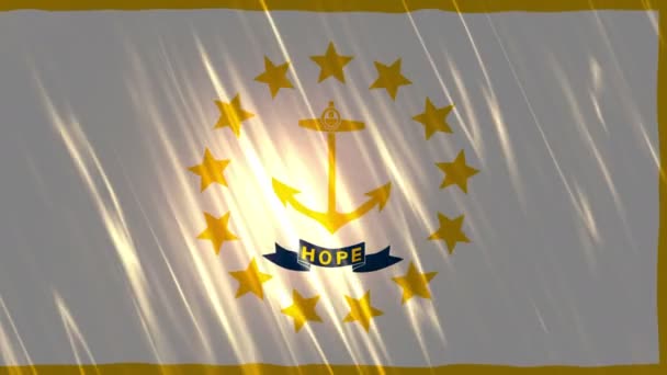 Rhode Island State Loopable Flag — Stock Video