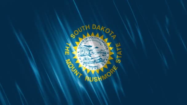 Güney Dakota Eyaleti Döngüsü Bayrağı — Stok video