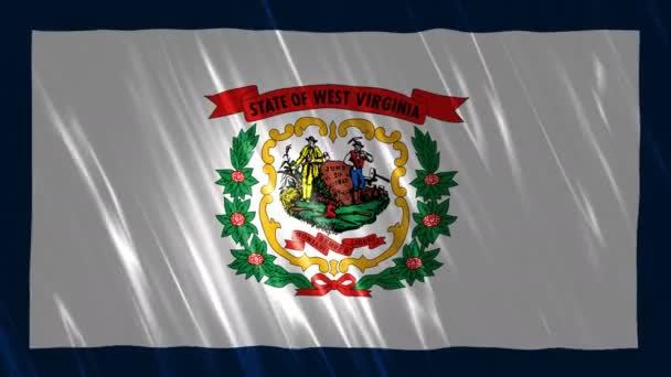 West Virginia State Loopbare vlag — Stockvideo