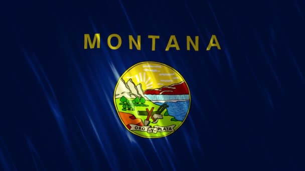 Drapeau bouclable de l'État du Montana — Video