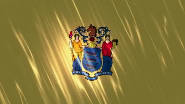 Drapeau bouclable de l'État du New Jersey — Video