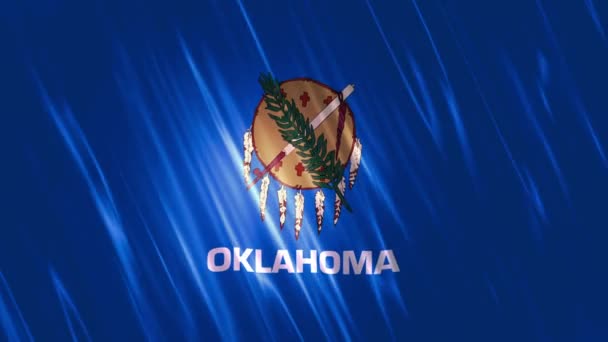 Oklahoma State Loopable flagga — Stockvideo