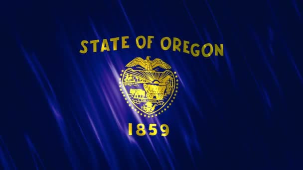 Державний прапор штату Орегон — стокове відео