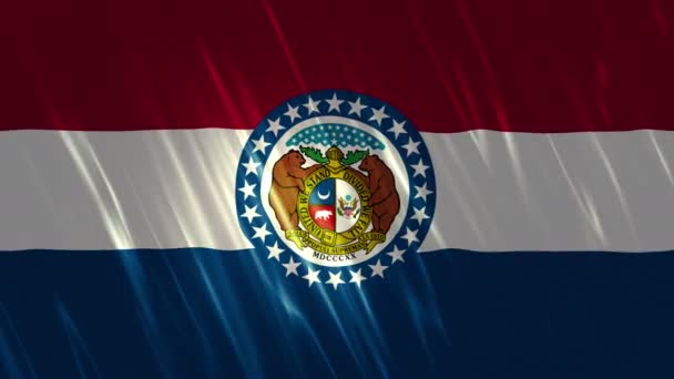 Bandera Loopable del Estado de Missouri — Vídeos de Stock