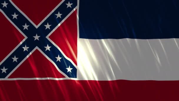 Bandeira do Mississippi State Loopable — Vídeo de Stock