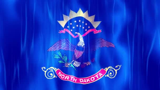 Noord Dakota State Flag Animatie — Stockvideo