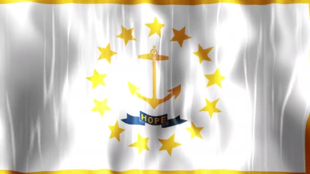 Animation der Flagge von Rhode Island — Stockvideo