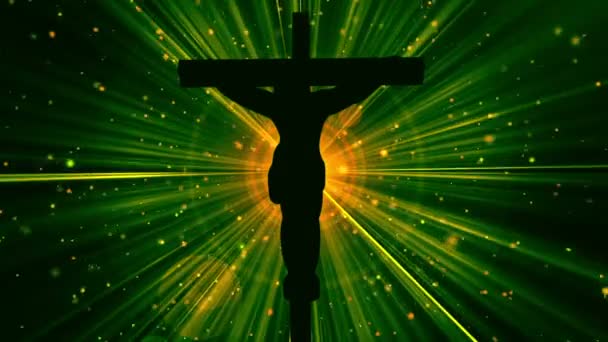 Cristo sul culto incrociato sfondo Loopable — Video Stock