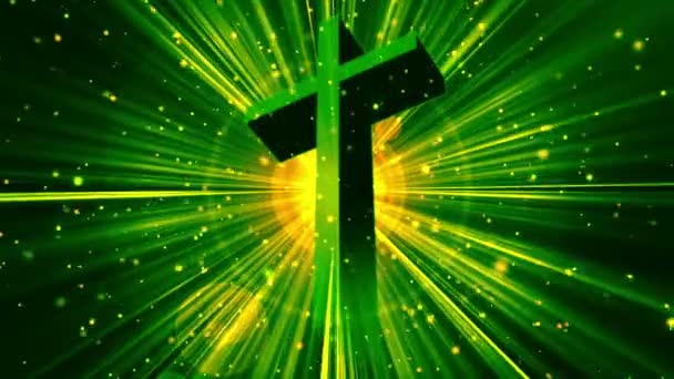 Divine Worship Cross Loopable Background — Stock Video