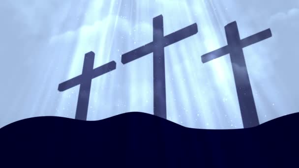 Uctívat křížové smyčkové pozadí — Stock video