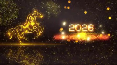 4K Çözünürlük, 3840x2160 Piksel, Çin Yeni Yıl 2026 Dilek Arkaplanı, 2026 At Arkaplan Animasyonu, Çin etkinlikleri, Çin Yeni Yıl Dilekleri, Çin Yeni Yıl Kutlamaları