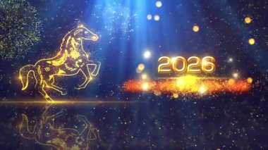 4K Çözünürlük, 3840x2160 Piksel, Çin Yeni Yıl 2026 Dilek Arkaplanı, 2026 At Arkaplan Animasyonu, Çin etkinlikleri, Çin Yeni Yıl Dilekleri, Çin Yeni Yıl Kutlamaları