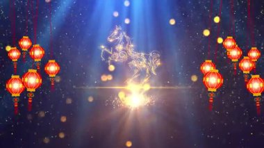 4K Çözünürlük, 3840x2160 Piksel, Çin Yeni Yıl 2026 Dilek Arkaplanı, 2026 At Arkaplan Animasyonu, Çin etkinlikleri, Çin Yeni Yıl Dilekleri, Çin Yeni Yıl Kutlamaları