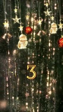 Mobil Dikey Çözünürlük 2160 x 3840 Piksel, 2026 Mutlu Yıllar Geri Sayım Arkaplanı, Mobil Videolar için Dikey Çözünürlük, Mutlu Yıllar 2026 Beş Saniyeden Başlıyor