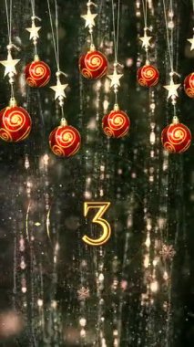 Mobil Dikey Çözünürlük 2160 x 3840 Piksel, 2026 Mutlu Yıllar Geri Sayım Arkaplanı, Mobil Videolar için Dikey Çözünürlük, Mutlu Yıllar 2026 Beş Saniyeden Başlıyor