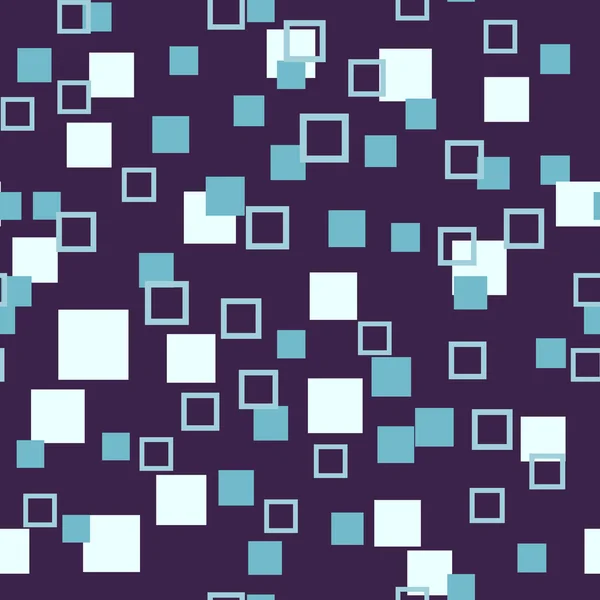 単純な色の正方形のシームレスな抽象的な幾何学パターン — ストックベクタ