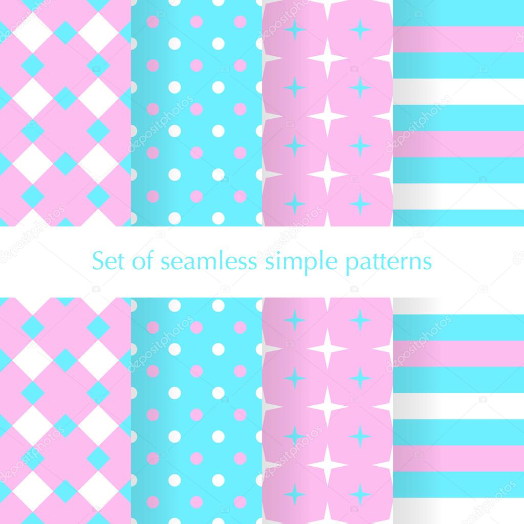 Seamless ancstract geometry pattern with stars, squares, dots an